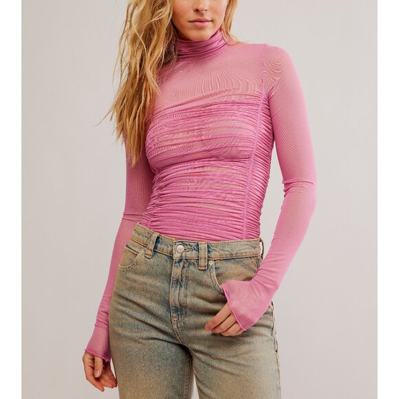 NWT FREE PEOPLE Under It All Bodysuit / Fuji Flower SZ: XL - Picture 1 of 7